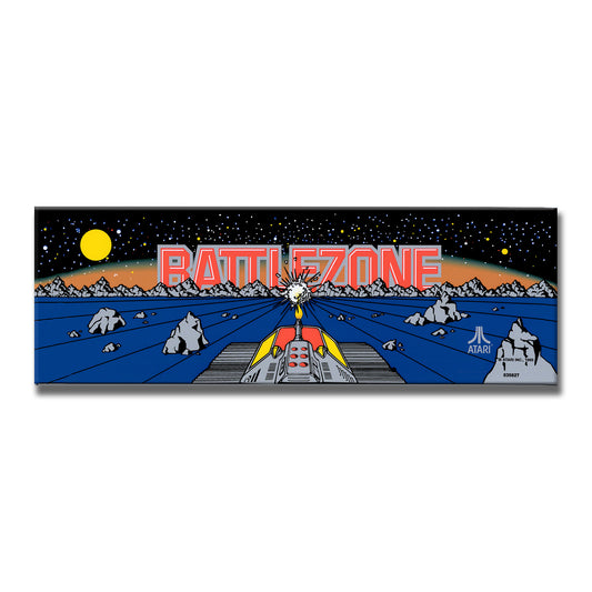 Battlezone Arcade Backlit Marquee Insert 26" x 8"