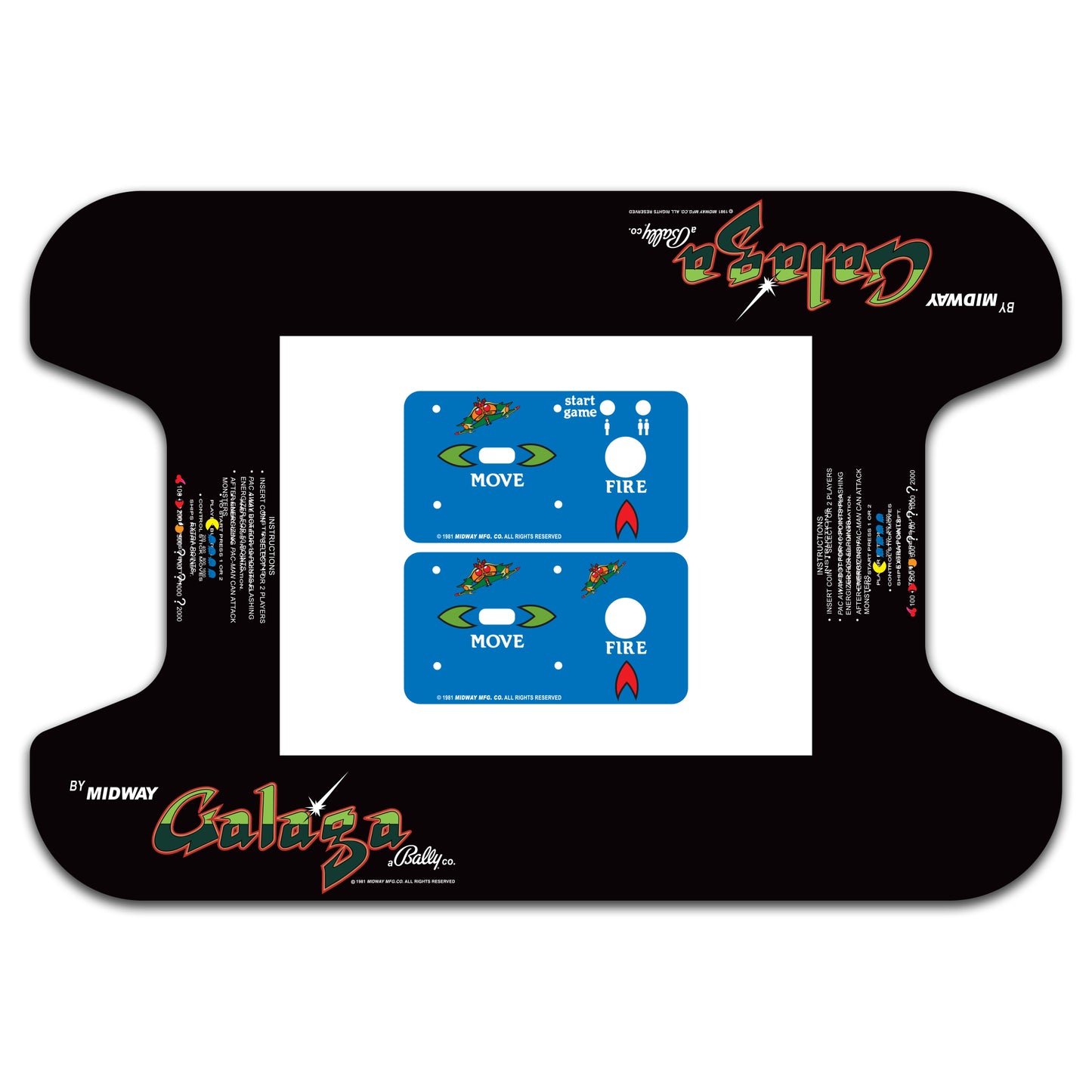 Galaga Cocktail Glass Underlay with CPO