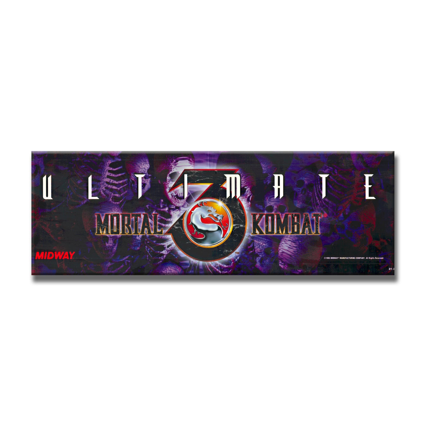 Mortal Kombat 3 Ultimate Arcade Backlit Marquee Insert 26" x 8"