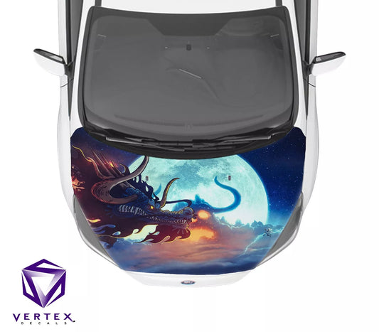 Black Rope Dragon One Piece Anime Hood Wrap 65" X 50"