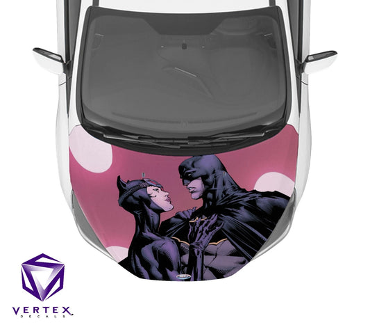 Batman & Catwoman Comic Hood Wrap 65" X 50"