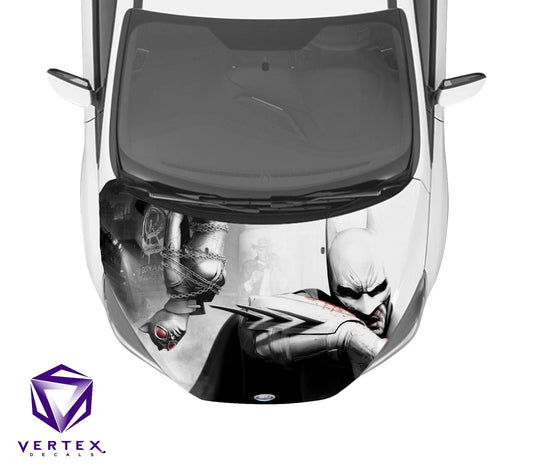 Batman & Catwoman Comic Hood Wrap 65" X 50"