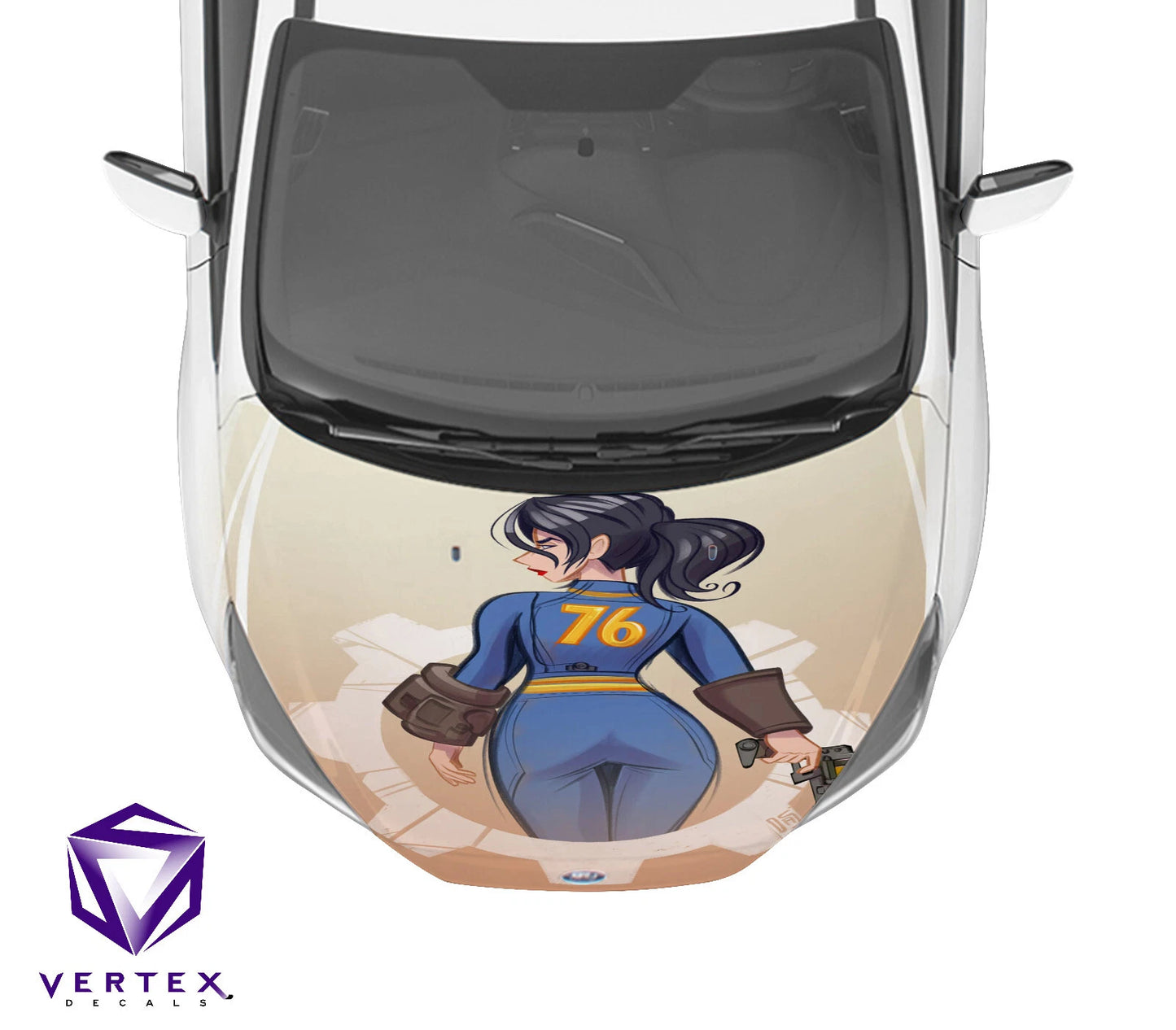 Fallout Female Vault Dweller Video Game Hood Wrap 65" X 50"