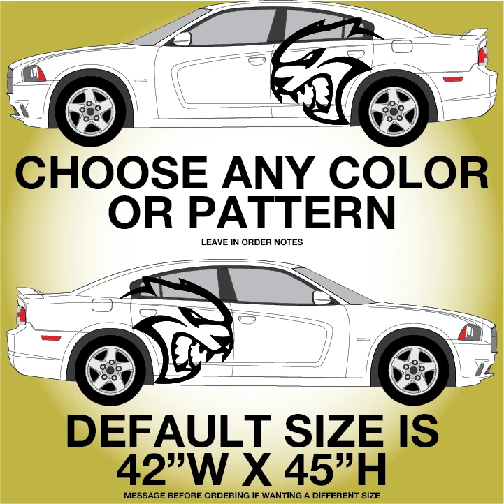 Dodge Charger Hellcat Logo Vinyl Decal Kit
