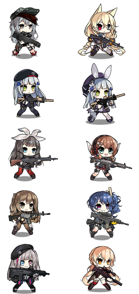 Girls Frontline AR 5-Star Sticker Sheet ver. 2