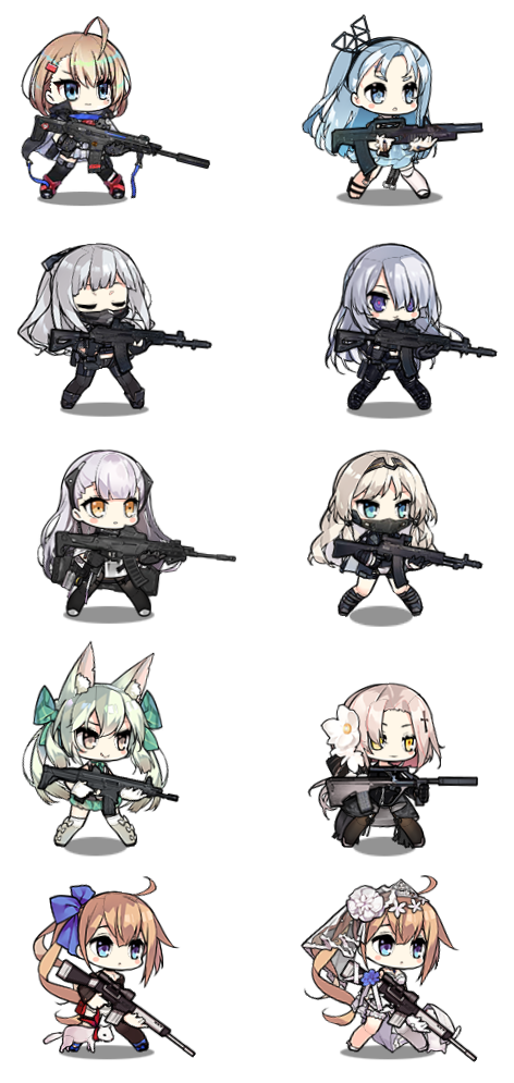 Girls Frontline AR 5-Star Sticker Sheet ver. 3