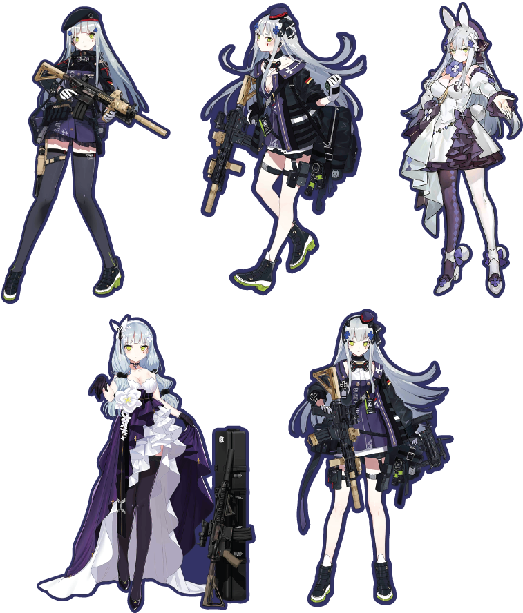 HK-416 Outfit Collection Outlined