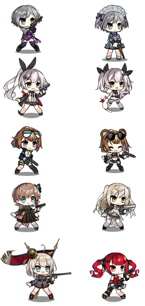Girls Frontline HG 5-Star Sticker Sheet ver. 2