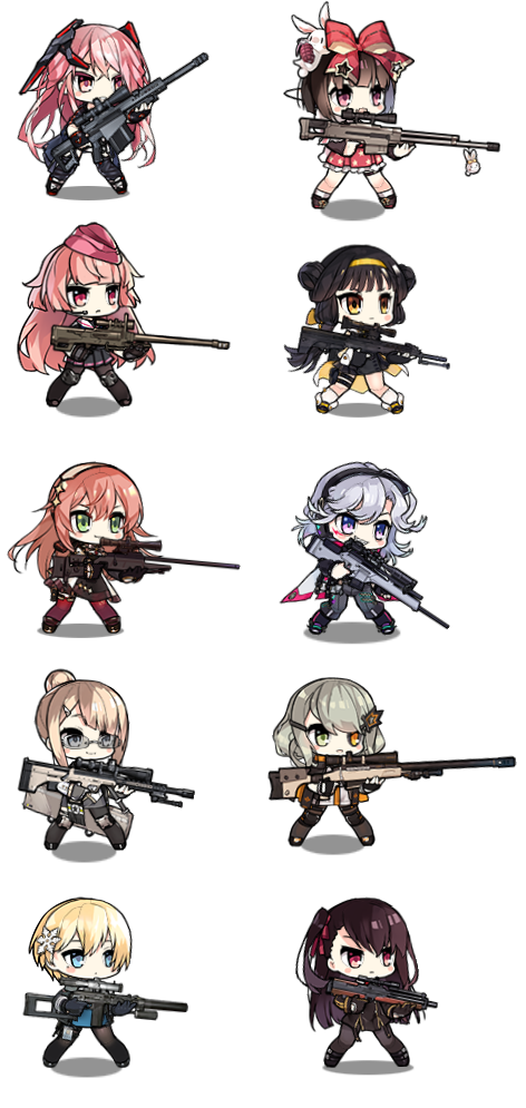 Girls Frontline RF 5-Star Sticker Sheet