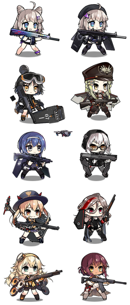 Girls Frontline SG 5-Star Sticker Sheet