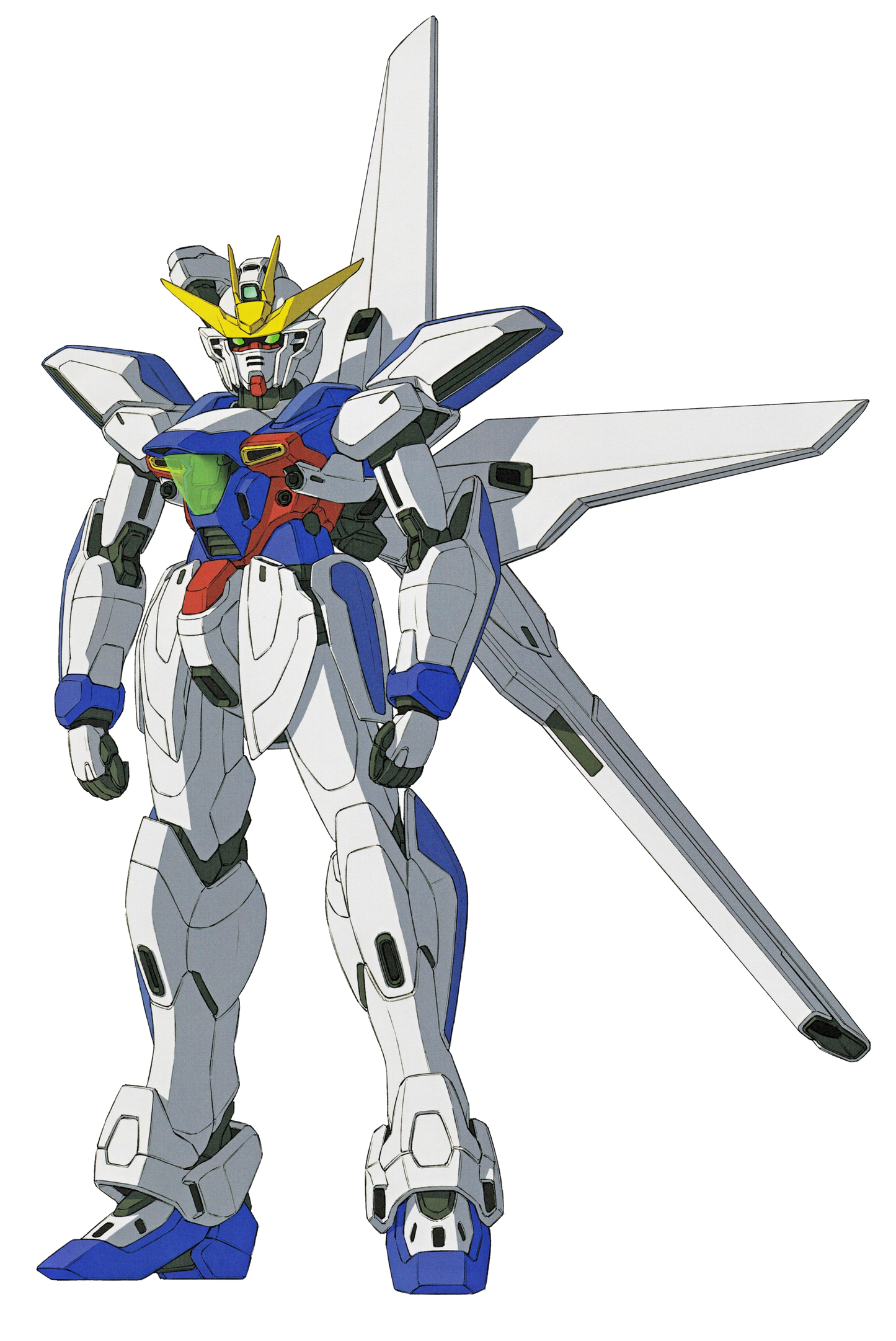 A decal of the Gundam X character in a white and blue suit with a yellow visor, displaying a stylized representation of the character's design.