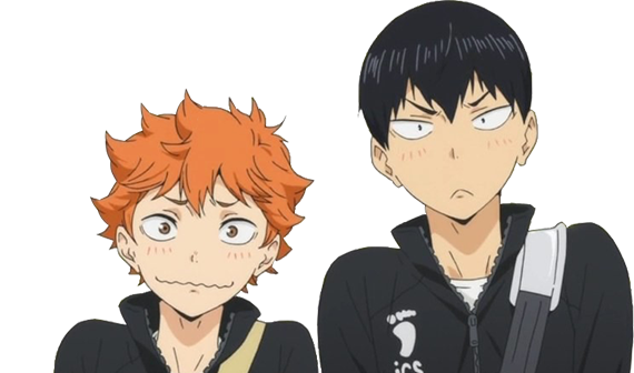 Tobio Kageyama and Shoyo Hinata