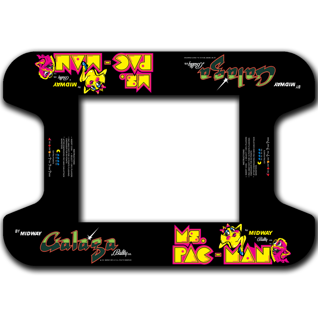 MS. PAC-MAN / GALAGA Cocktail Glass Underlay