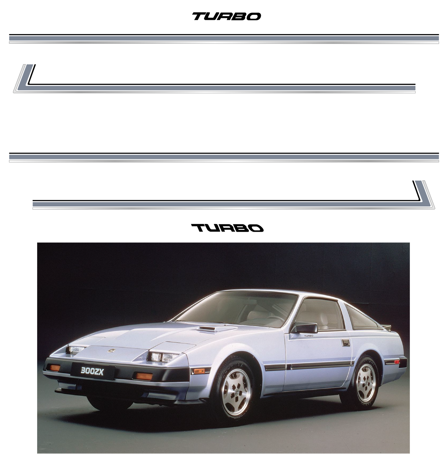 Nissan 300ZX Turbo Z31 1984-1989 84-89 Side Livery Stripes 77900-01P00