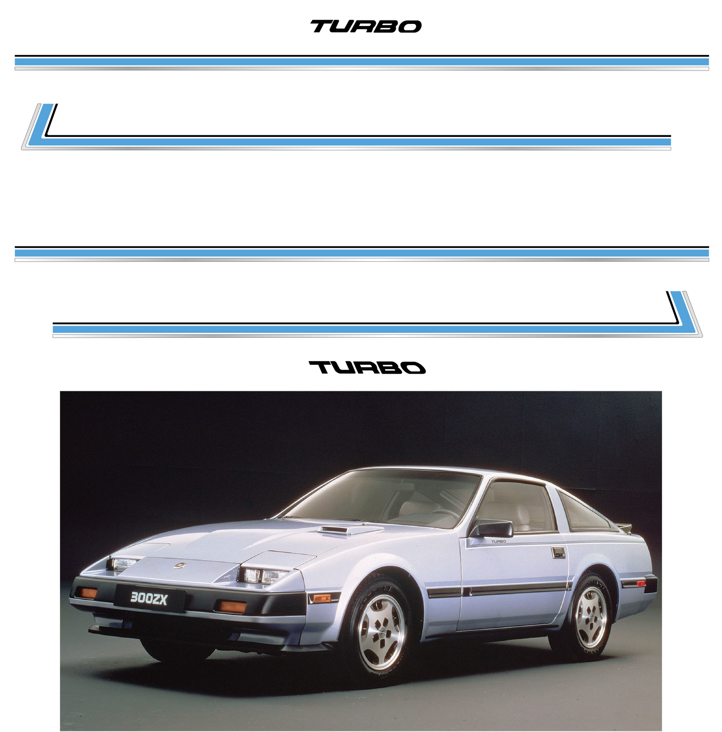 Nissan 300ZX Turbo Z31 1984-1989 84-89 Side Livery Stripes 77900-01P02