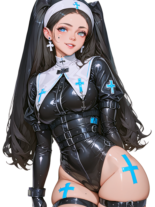 Hot Anime Goth Nun