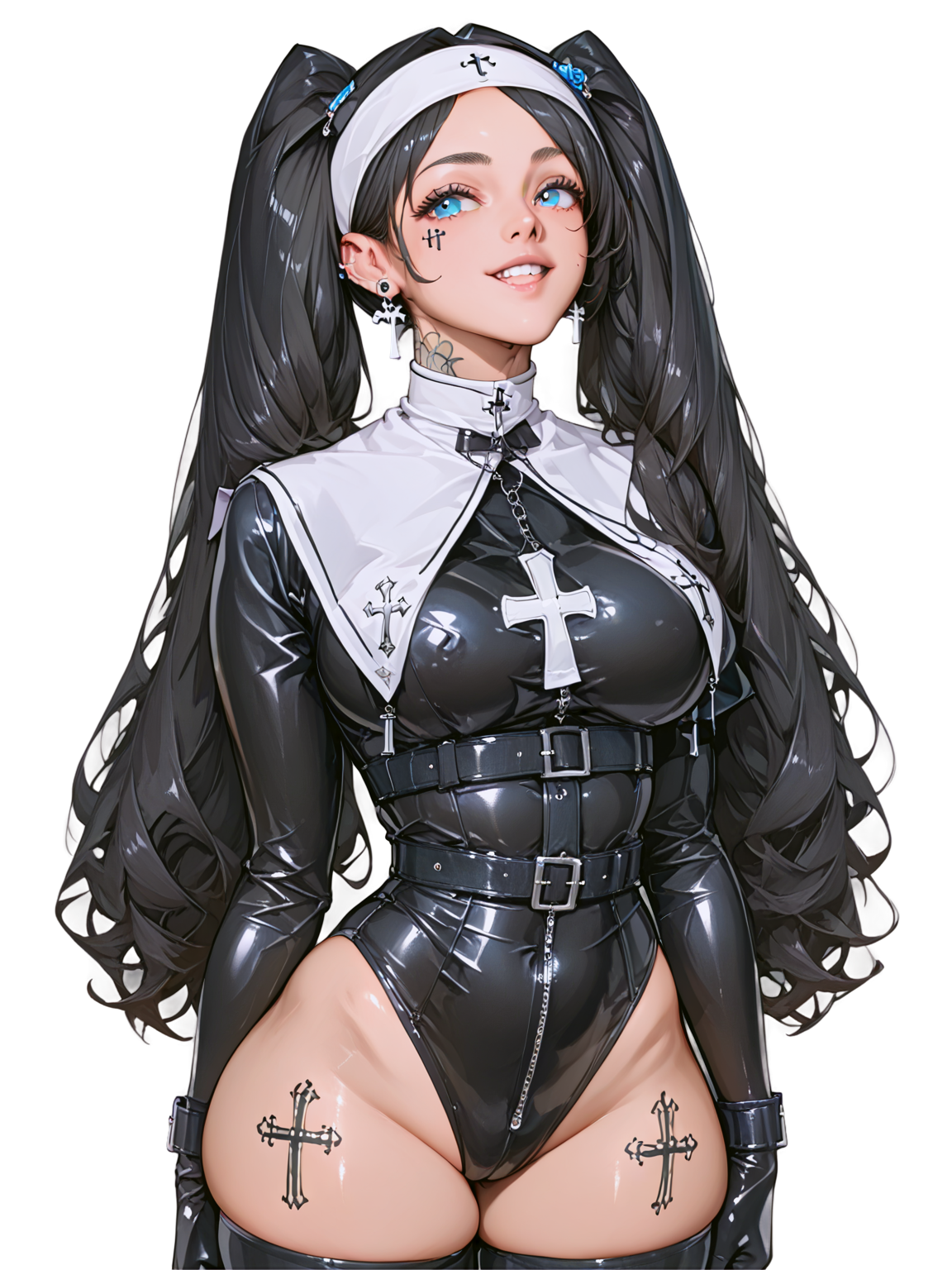 Hot Anime Goth Nun