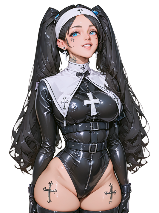 Hot Anime Goth Nun