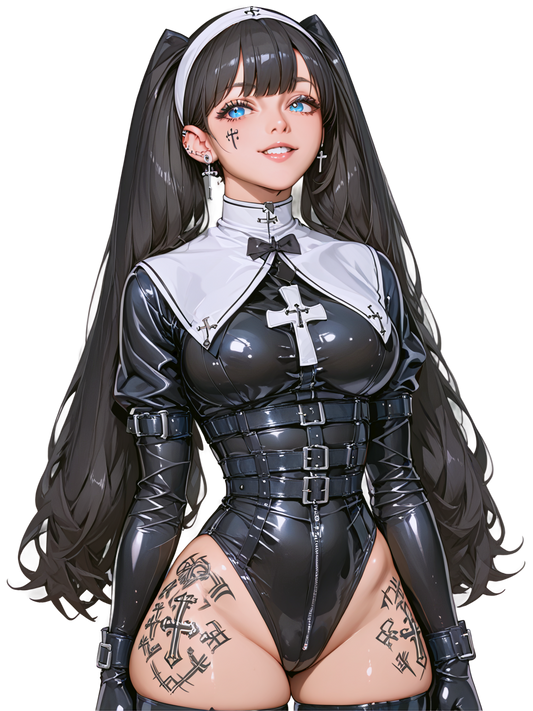 Hot Anime Goth Nun