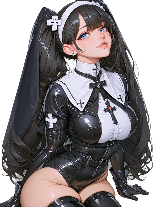 Hot Anime Goth Nun