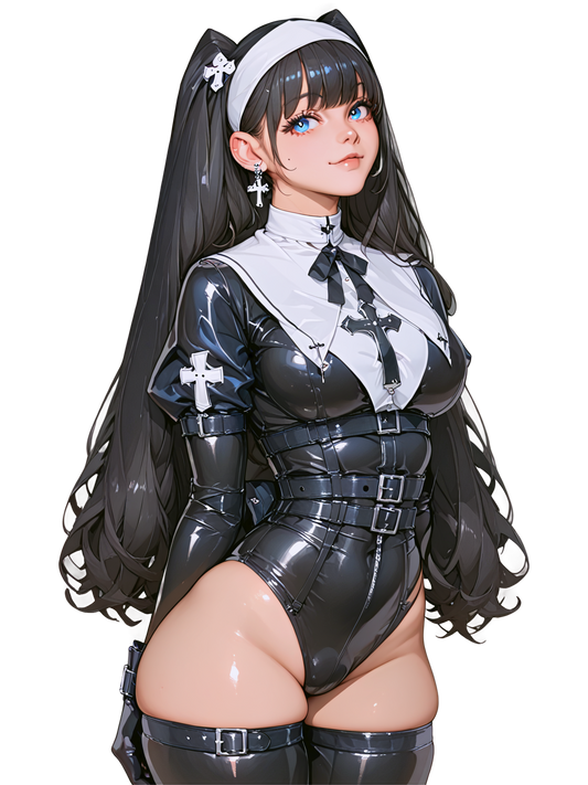 Hot Anime Goth Nun