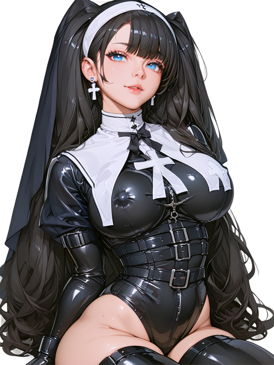 Hot Anime Goth Nun