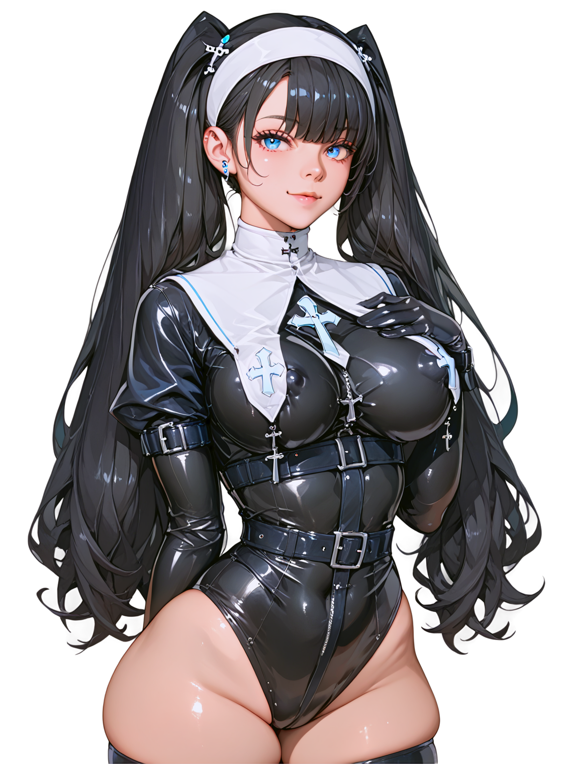 Hot Anime Goth Nun