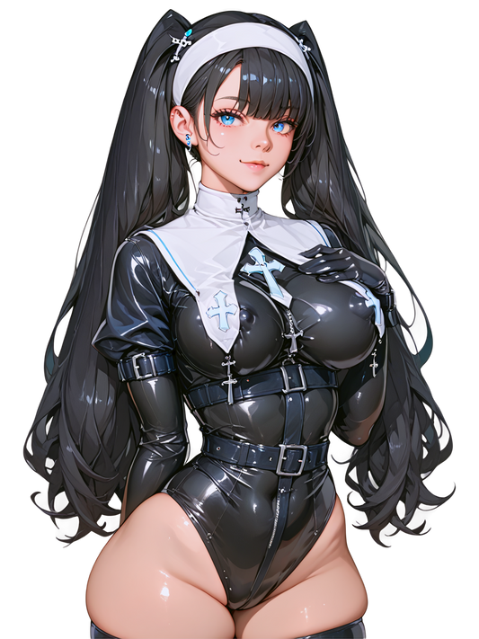 Hot Anime Goth Nun