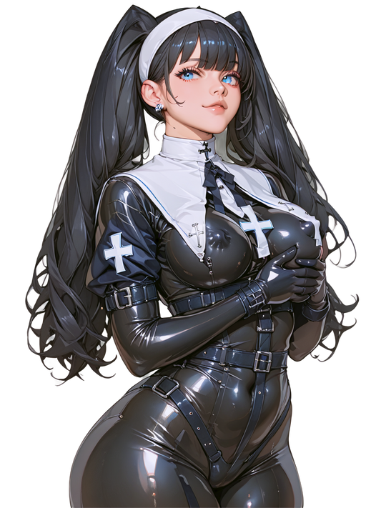 Hot Anime Goth Nun