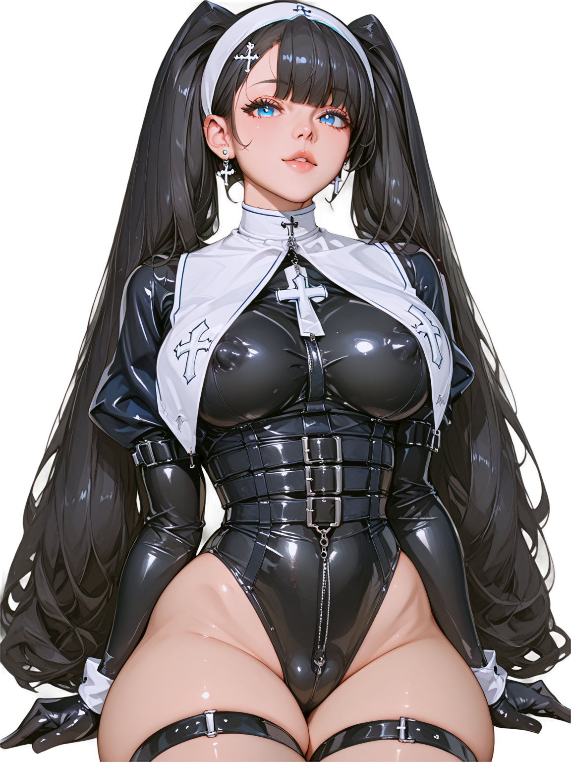 Hot Anime Goth Nun