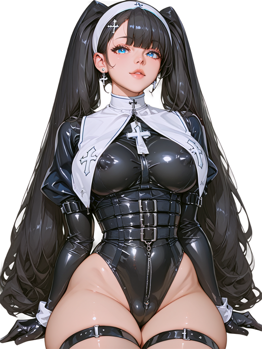 Hot Anime Goth Nun