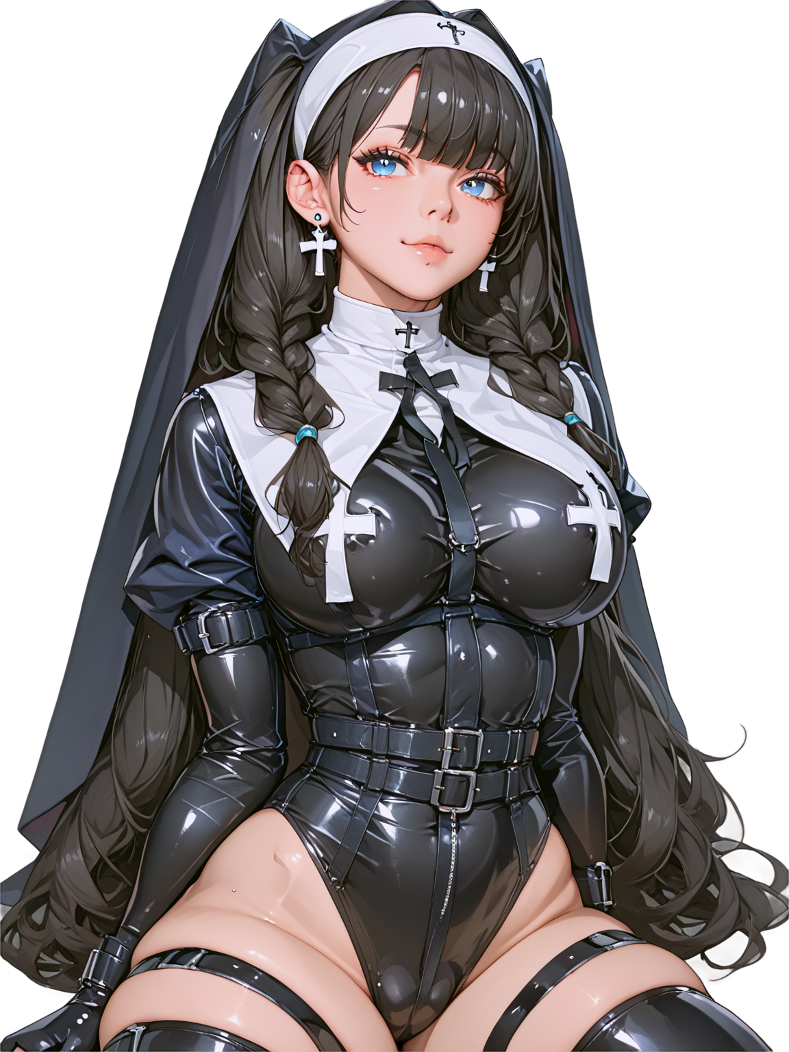 Hot Anime Goth Nun