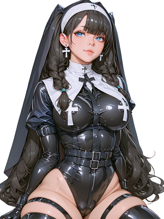 Hot Anime Goth Nun