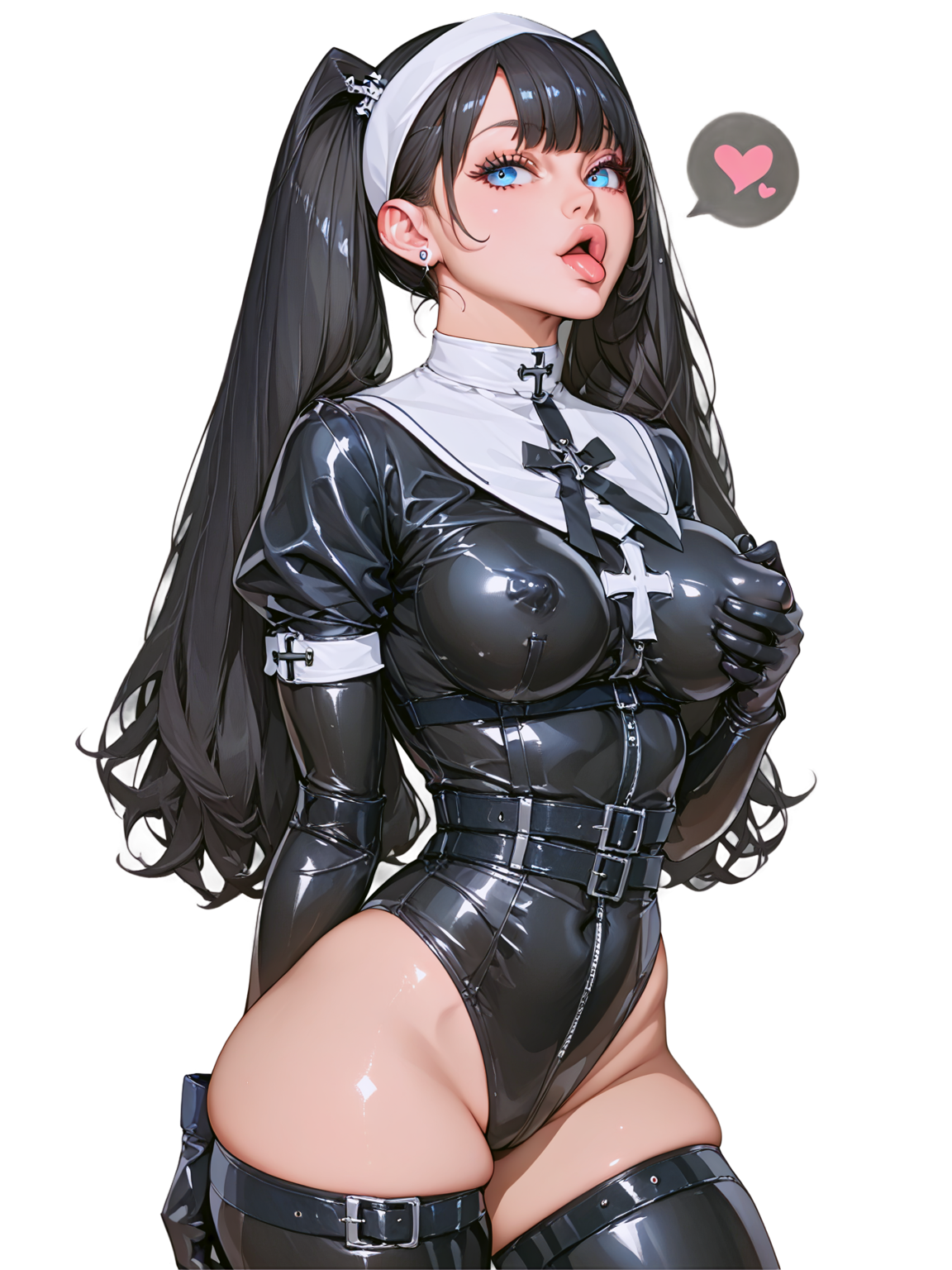 Hot Anime Goth Nun