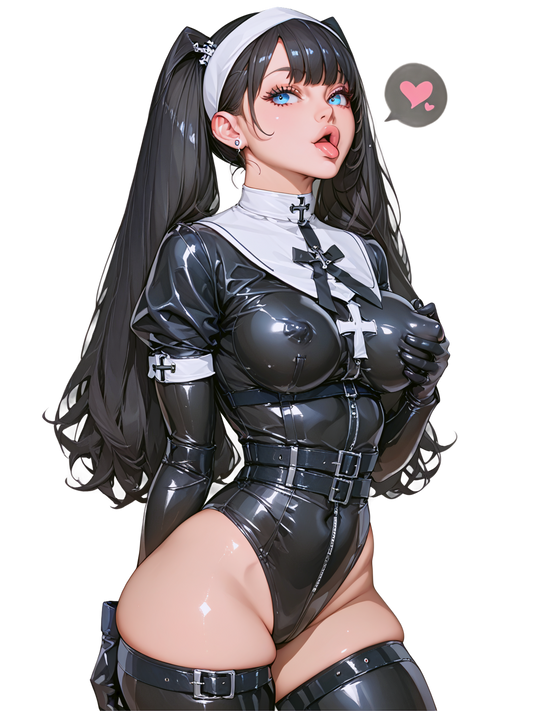 Hot Anime Goth Nun