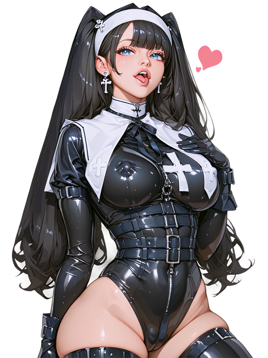 Hot Anime Goth Nun