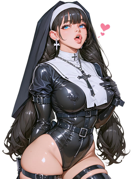 Hot Anime Goth Nun
