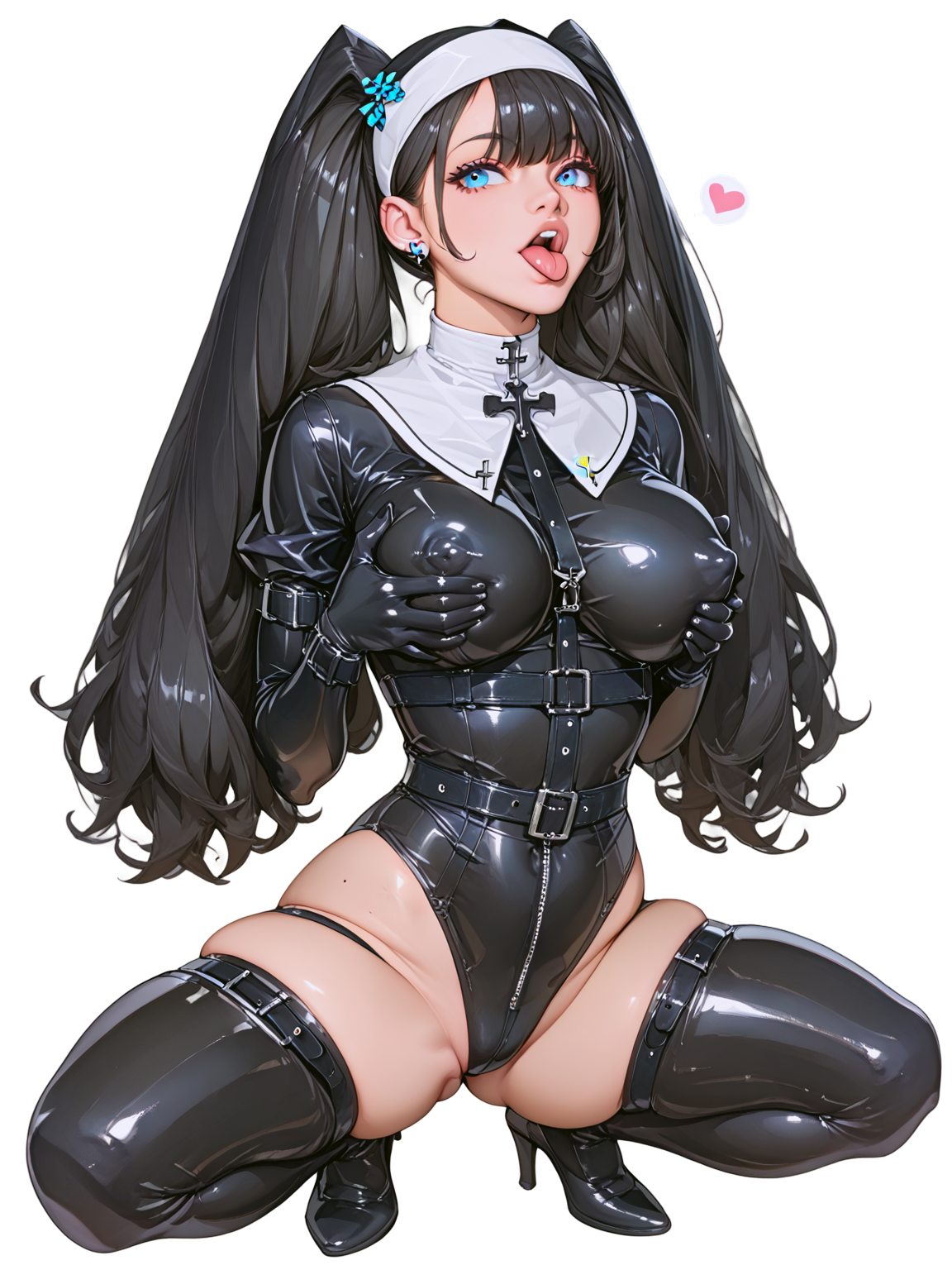 Hot Anime Goth Nun