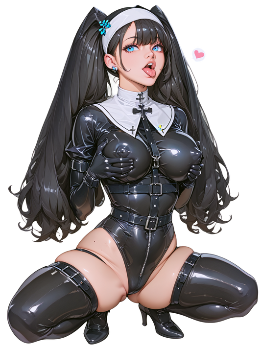 Hot Anime Goth Nun