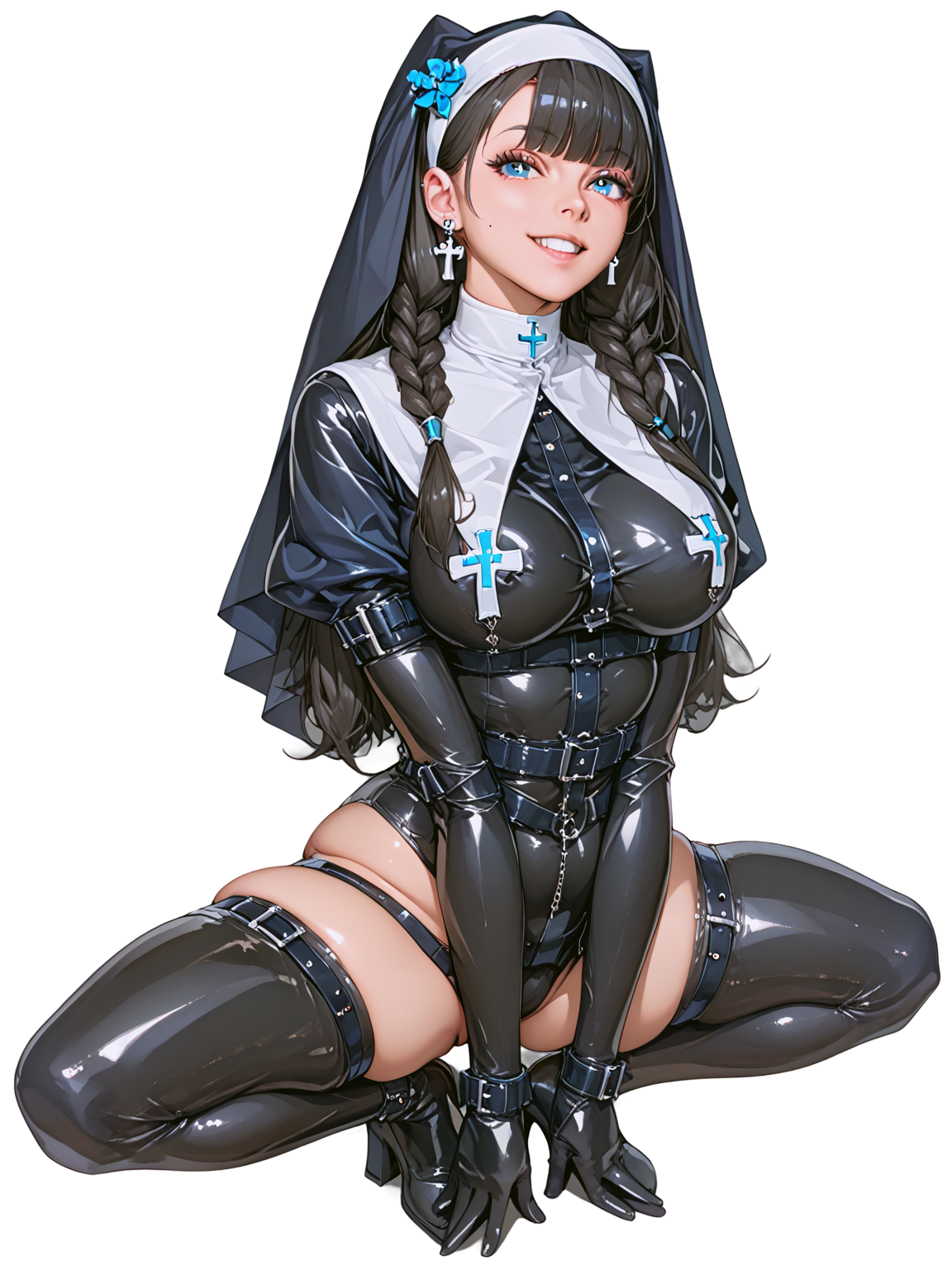 Hot Anime Goth Nun