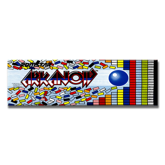 Arkanoid Arcade Backlit Marquee Insert 26" x 8"
