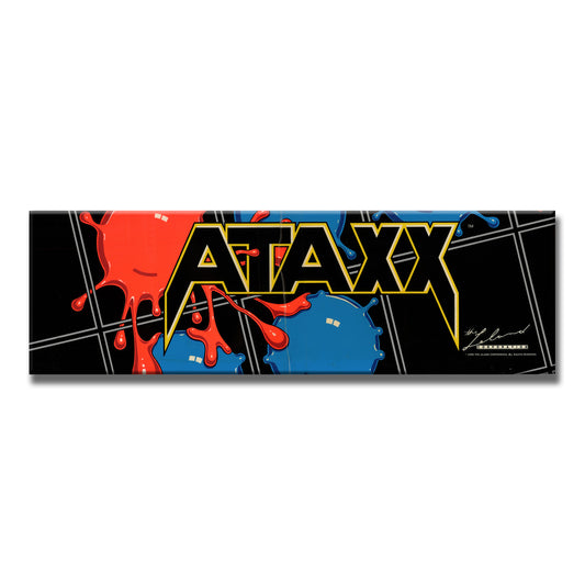 Ataxx Arcade Backlit Marquee Insert 26" x 8"