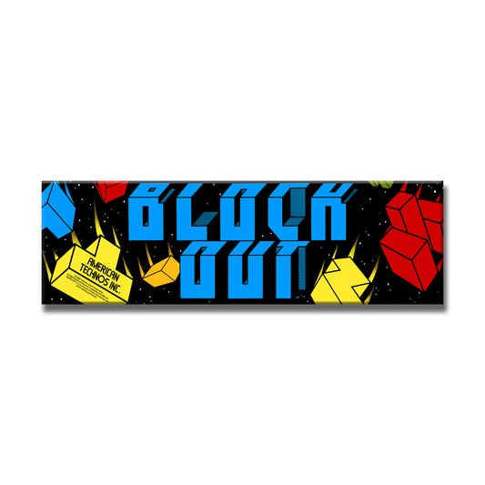 Block Out Arcade Backlit Marquee Insert 26" x 8"