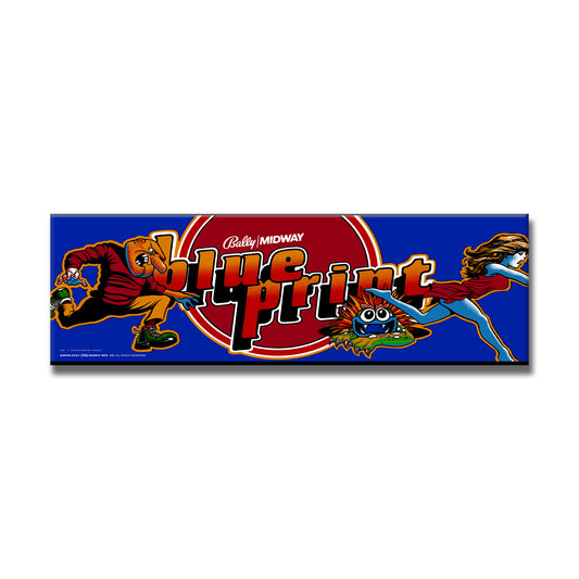 Blue Print Arcade Backlit Marquee Insert 26" x 8"