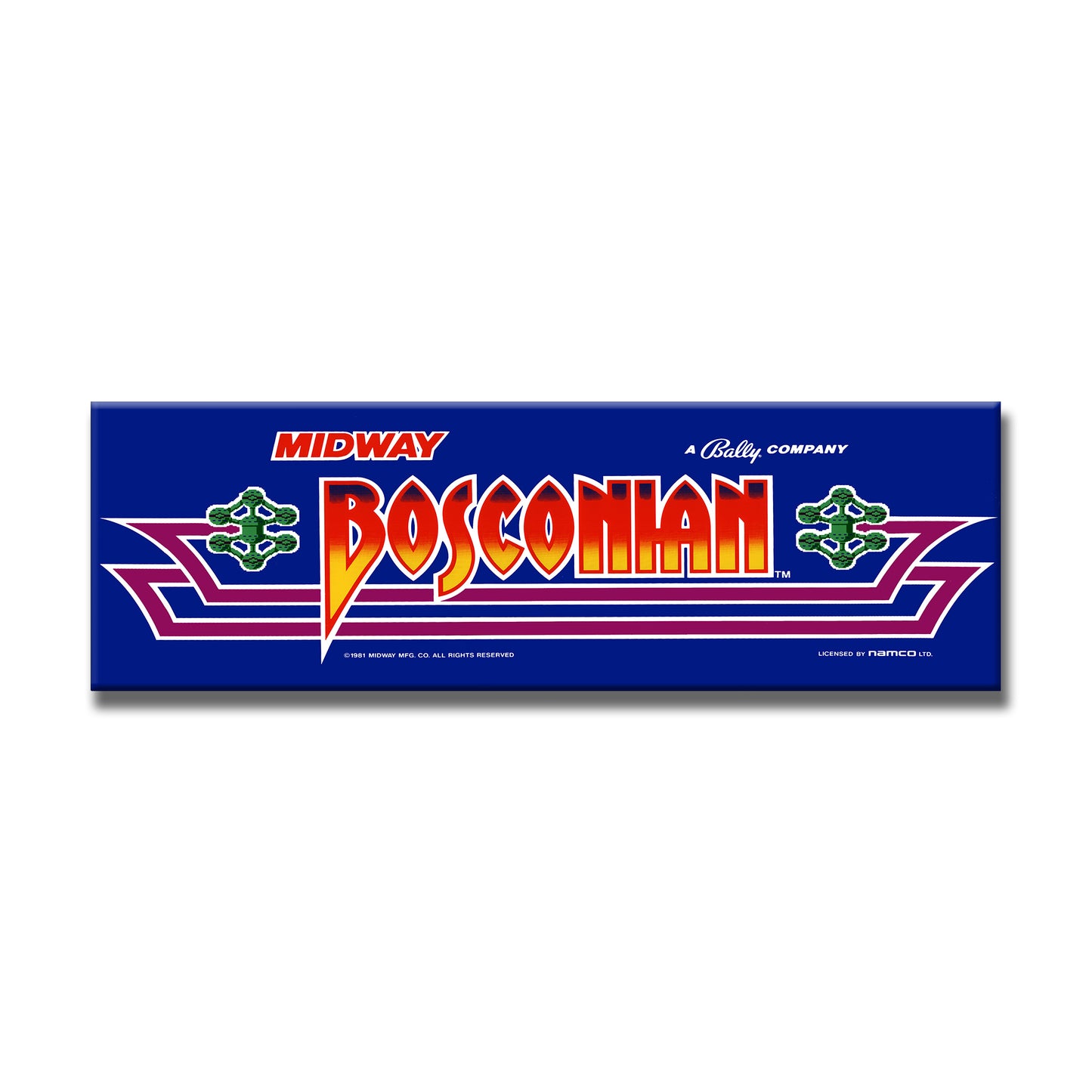 Bosconian Arcade Backlit Marquee Insert 26" x 8"