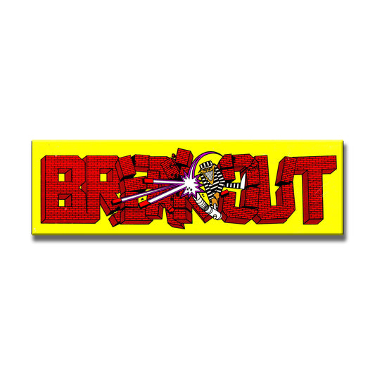 Breakout Arcade Backlit Marquee Insert 26" x 8"