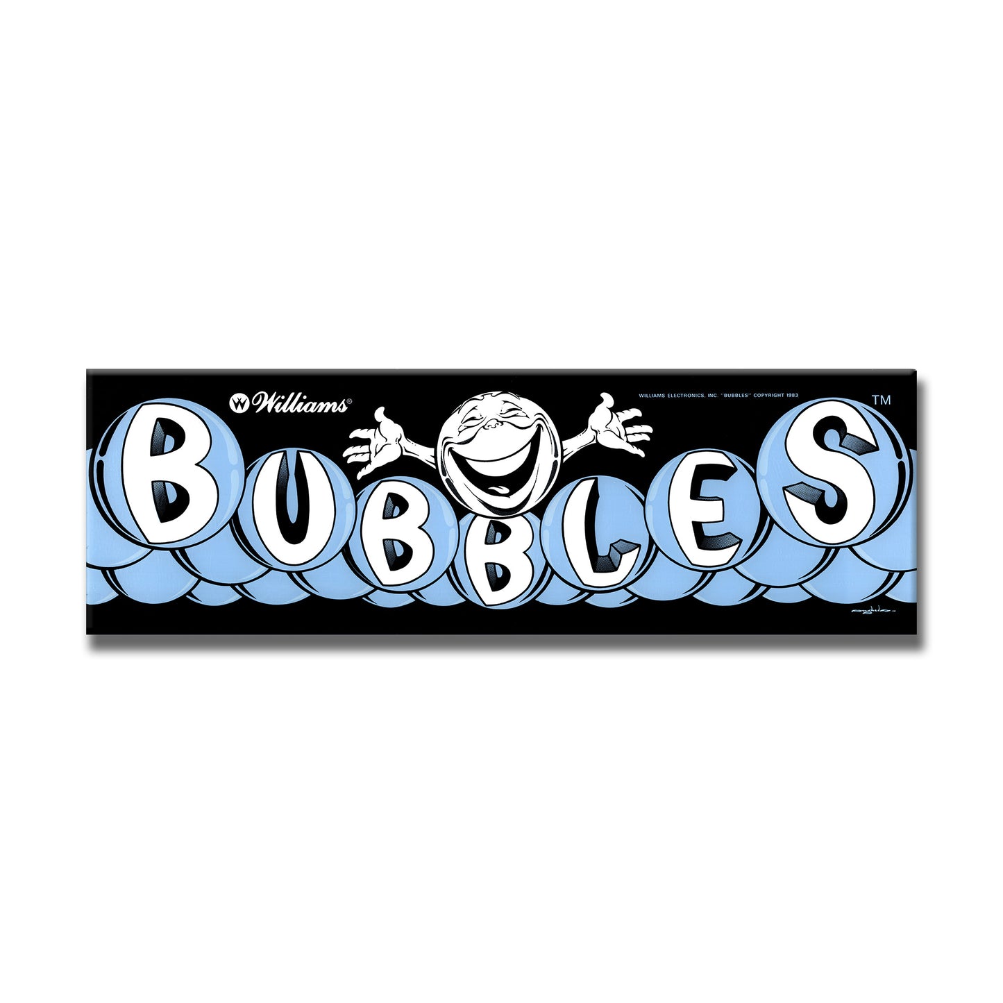 Bubbles Arcade Backlit Marquee Insert 26" x 8"
