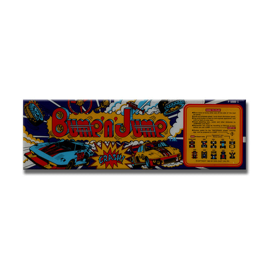 Bump 'n' Jump Arcade Backlit Marquee Insert 26" x 8"