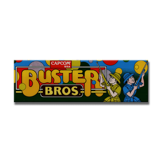 Buster Bros. Arcade Backlit Marquee Insert 26" x 8"