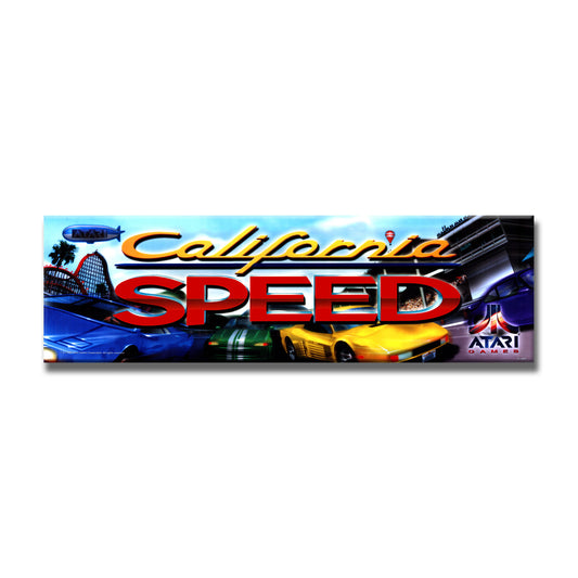 California Speed Arcade Backlit Marquee Insert 26" x 8"